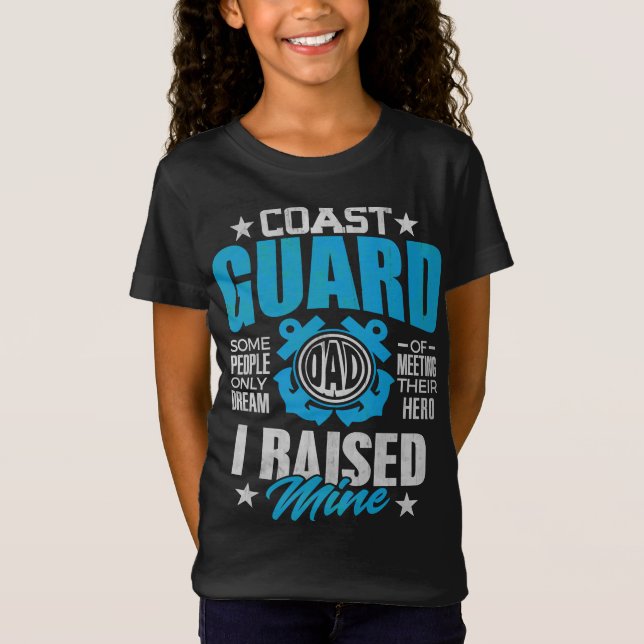 Camiseta El regalo de papá de la Guardia Costera aumentó mi (Anverso)