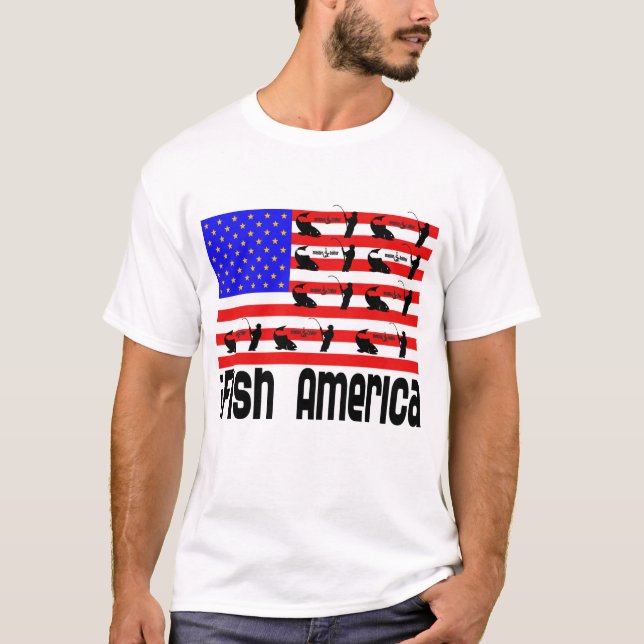 Camiseta El regalo de pesca en Estados Unidos (Anverso)
