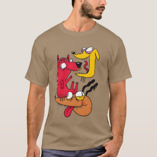 Camiseta El regalo de tres perros locos divertido
