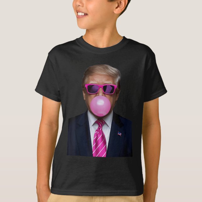 Camiseta El regalo de Trump sobre la burbuja rosa 2024 Dive (Anverso)