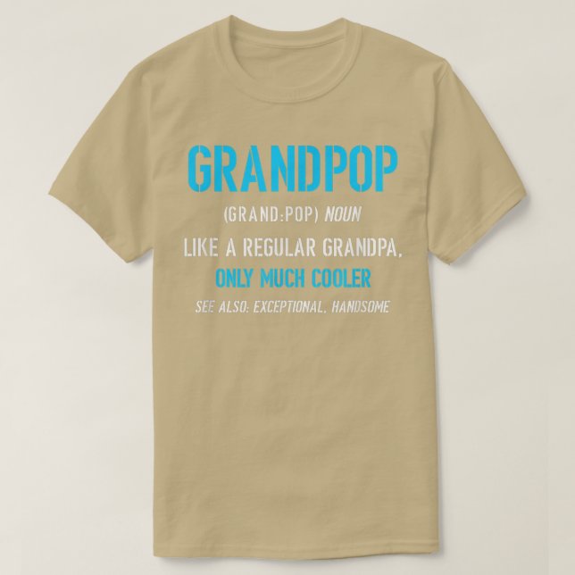 Camiseta El regalo del abuelo como una definición divertida (Diseño del anverso)