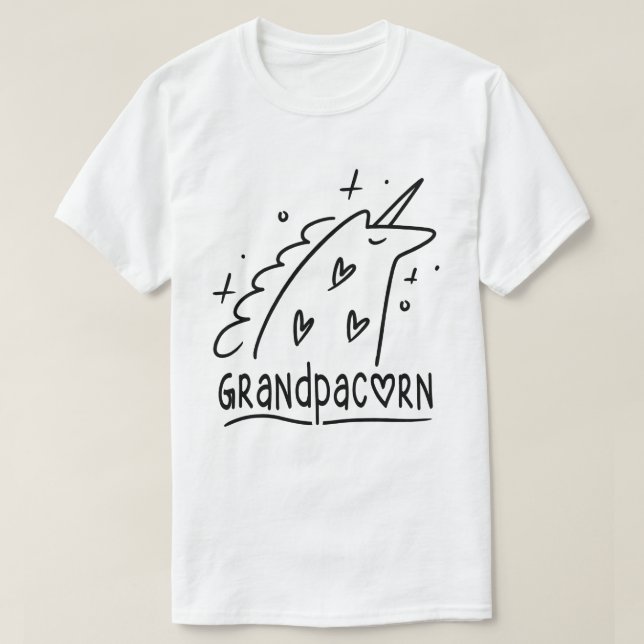 Camiseta El regalo del Día del Abuelo Unicornio Funny (Diseño del anverso)