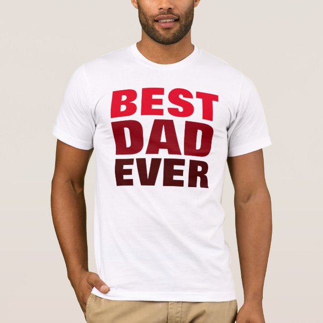 Camiseta El regalo del Día del Padre Blanco Rojo de la cami (Anverso)