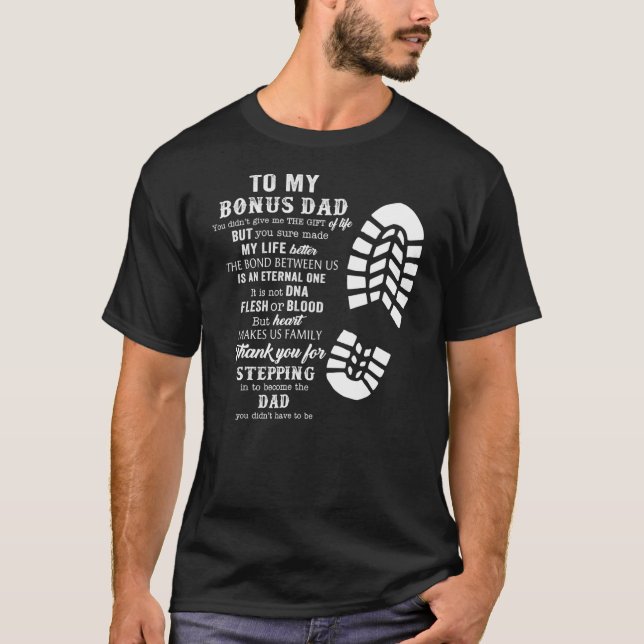Camiseta El regalo del Día del Padre Bonus de Stepdad para (Anverso)