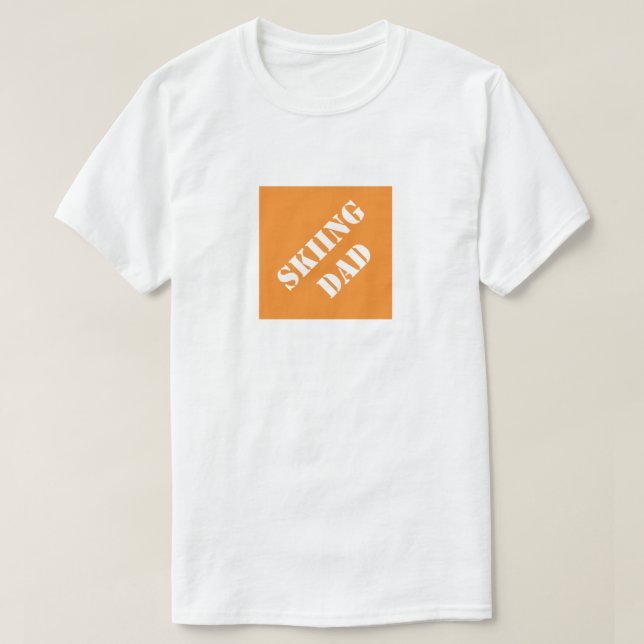 Camiseta El regalo del Día del Padre Humoroso para Esquiar  (Diseño del anverso)