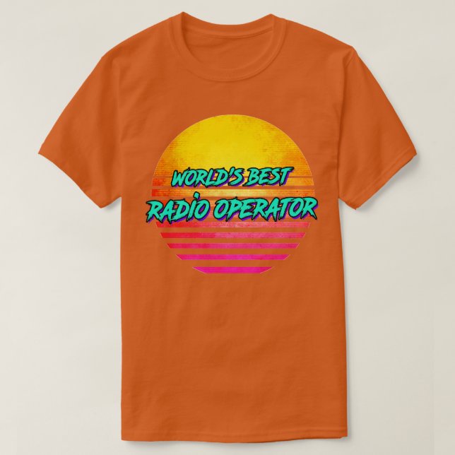 Camiseta El regalo del divertido operador de radio retro de (Diseño del anverso)