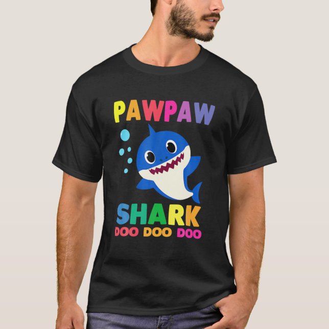 Camiseta El regalo del tiburón de pawpaw, la pareja del tib (Anverso)