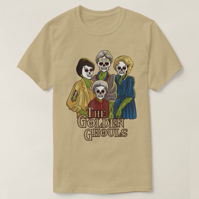 Camiseta El regalo divertido de Golden Ghouls Halloween 275 (Diseño del anverso)