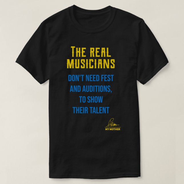 Camiseta El regalo divertido de los verdaderos músicos (Diseño del anverso)