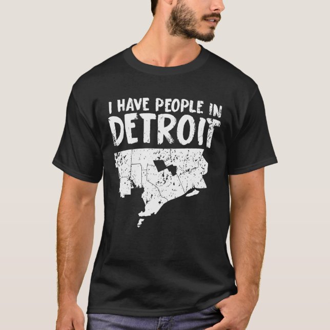 Camiseta El regalo Michigan divertido de Detroit es hogar (Anverso)