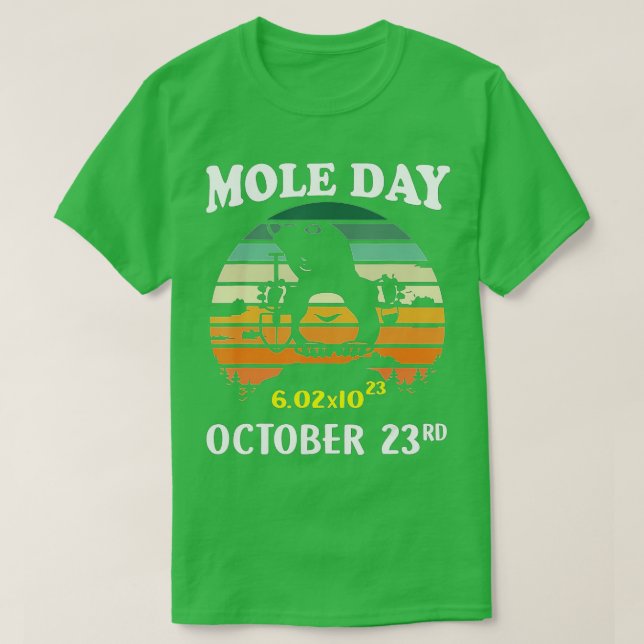 Camiseta El regalo número 23 de octubre de Avogadro de Mole (Diseño del anverso)