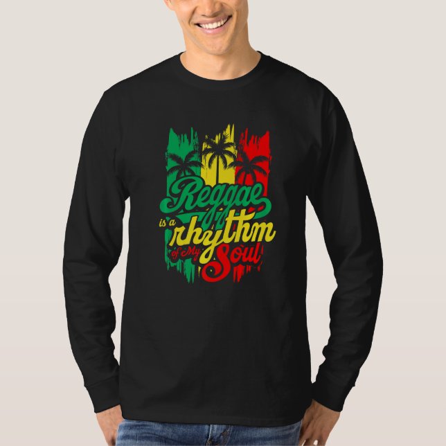 Camiseta El Reggae Es Un Ritmo De Mi Alma Bandera Rastafari (Anverso)