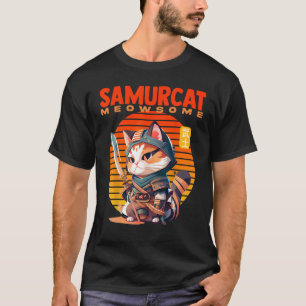 Camiseta El reino de Samurai Kitty, donde la calma se encue