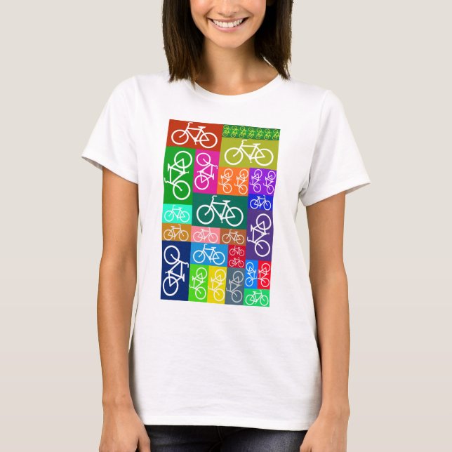 Camiseta El remiendo monta en bicicleta arte (Anverso)