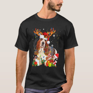 Camiseta El reno del Gorra del Hound Basset con luces Graci