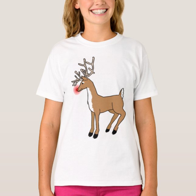 Camiseta El reno sospechado rojo (Anverso)