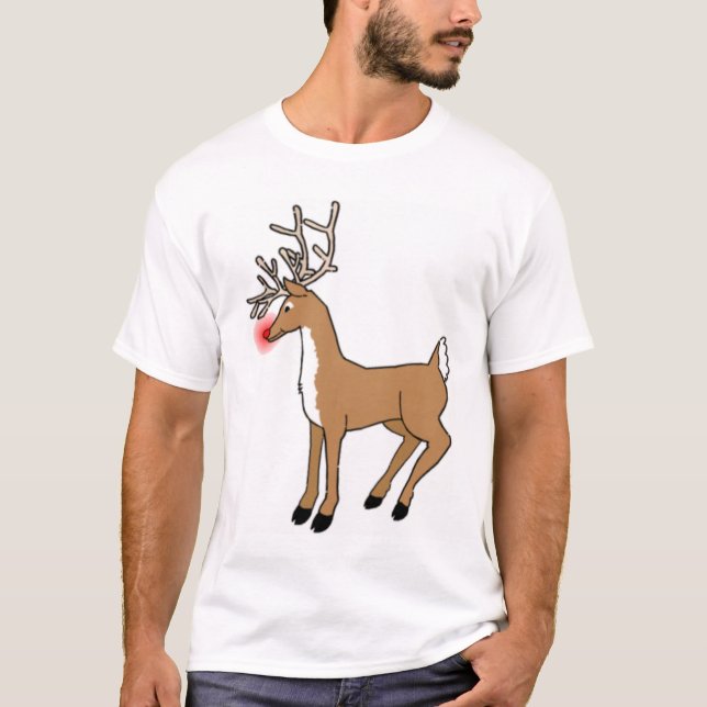 Camiseta El reno sospechado rojo (Anverso)