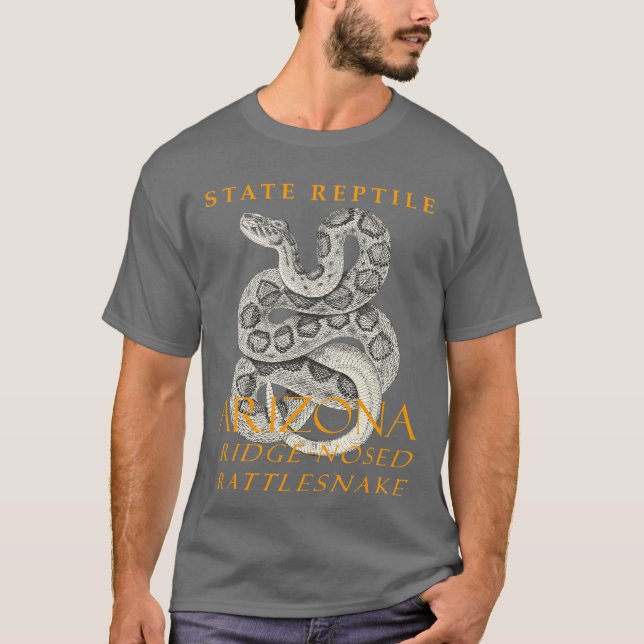 Camiseta El reptil del territorio de Arizona, la serpiente  (Anverso)