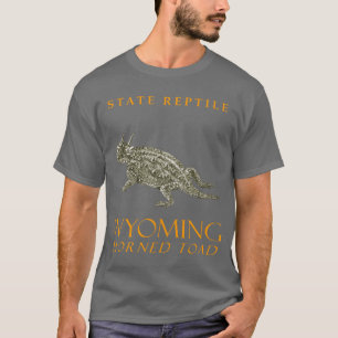 Camiseta El reptil del territorio Wyoming, la toga de cuern