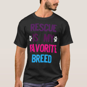 Camiseta El Rescate De Perros Rescatado Es Mi Retro De Raza