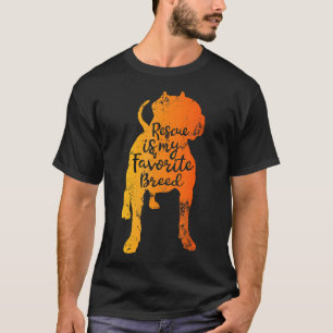 Camiseta El Rescate De Pitbull Es Mi Favorito Raza Colorida