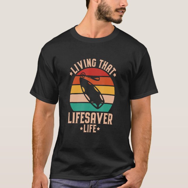 Camiseta El rescate del agua vive que vive el salvavidas de (Anverso)