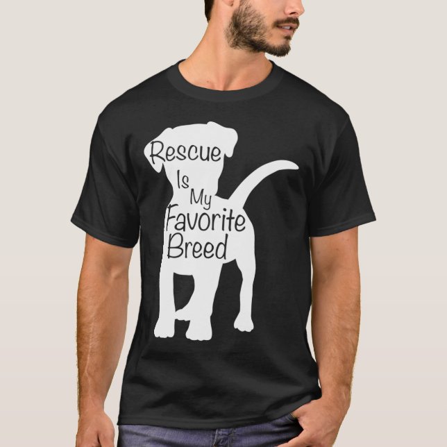 Camiseta El Rescate Del Propietario Del Perro Es Mi Raza Fa (Anverso)