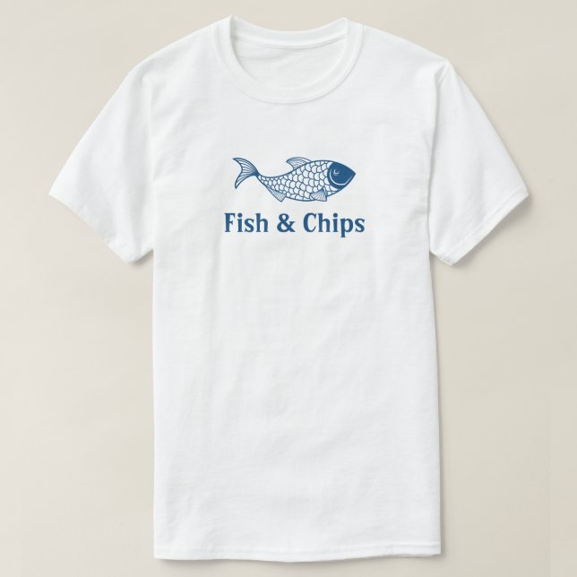Camiseta El restaurante Fish and Chips el barco del persona (Diseño del anverso)