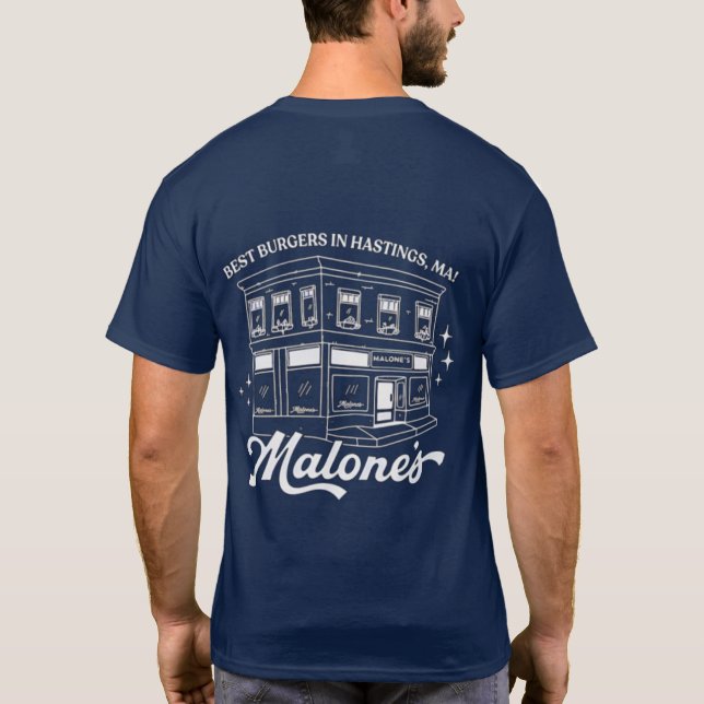 Camiseta El restaurante y bar de Malone (Reverso)