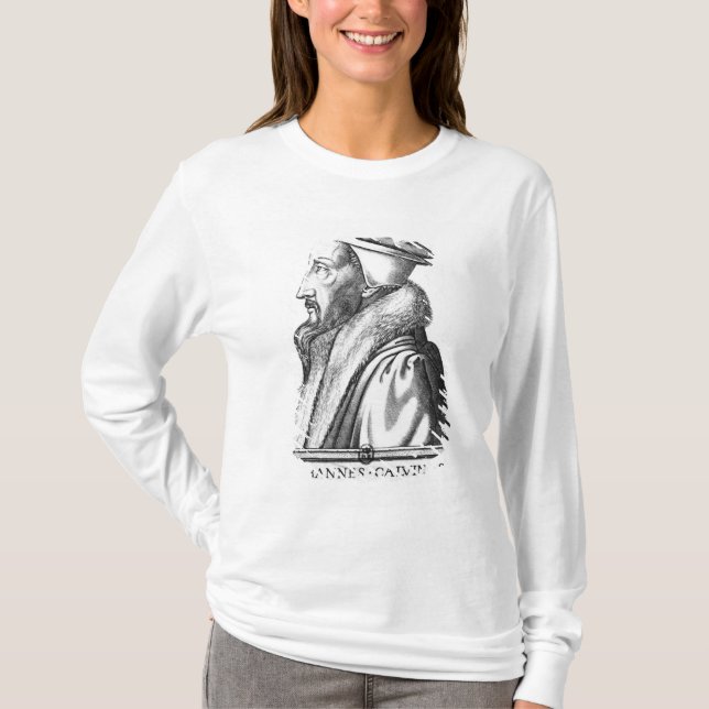 Camiseta El retrato de Juan Calvino envejeció 53, 1564 (Anverso)