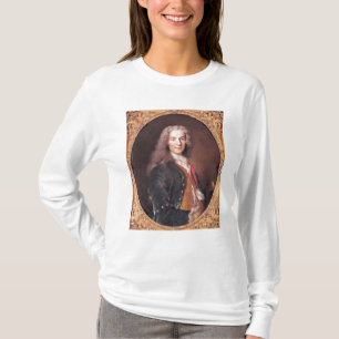Camiseta El retrato de Voltaire envejeció 23, 1728