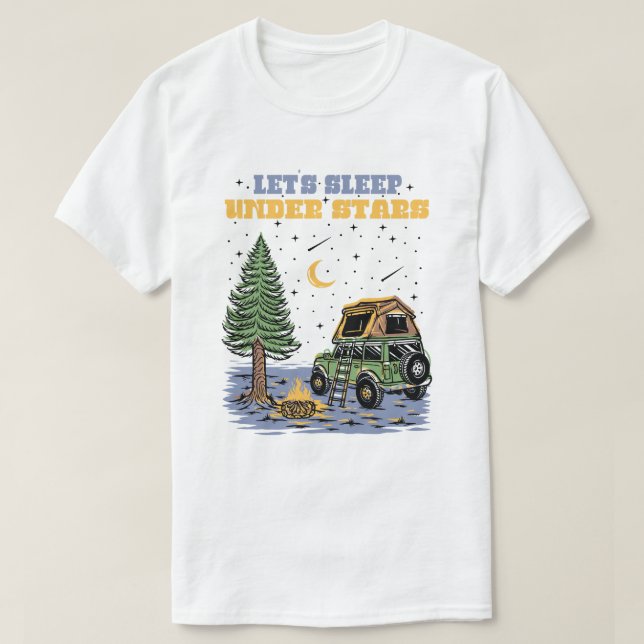 Camiseta El Retro Aburrido Descanso Dormamos Bajo Las Estre (Diseño del anverso)