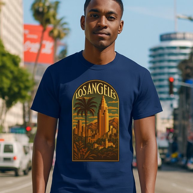 Camiseta El retro Art Deco de Los Ángeles (Subido por el creador)