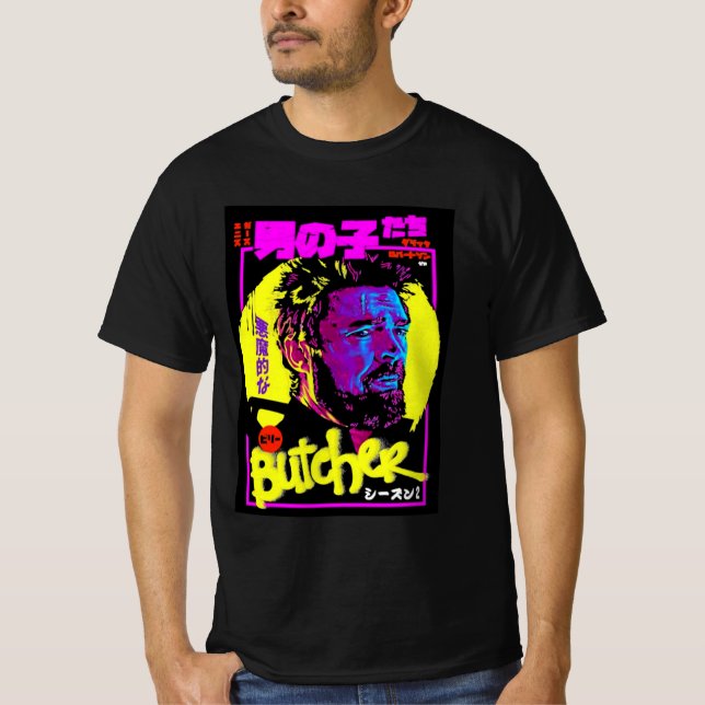 Camiseta El retro artístico de la carnicería (Anverso)