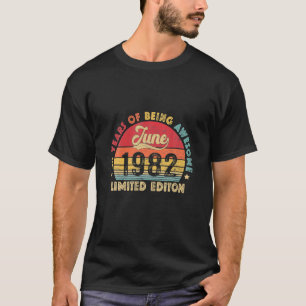 Camiseta El retro de 40 cumpleaños vintage de 1982 es impre