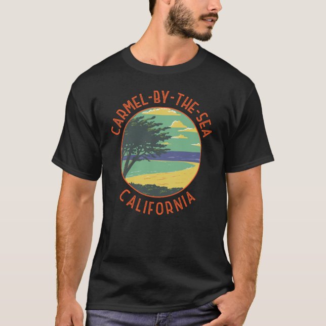 Camiseta El retro de Carmel-by-the-Sea California con probl (Anverso)