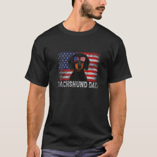 Camiseta El retro de papá de perro de la época Dachshund Dí