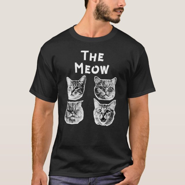 Camiseta El retro del gato de carne (Anverso)