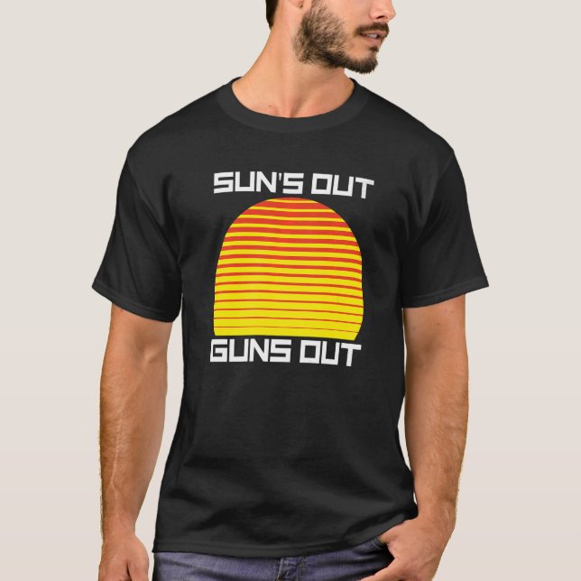 Camiseta El retro del músculo del atardecer a rayas de Sun' (Anverso)