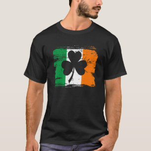 Camiseta El retro delantal Shamrock Clover Lucky Irish Flag