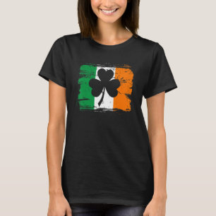 Camiseta El retro delantal Shamrock Clover Lucky Irish Flag