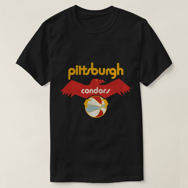 Camiseta El retro derrotado Pittsburgh Cóndor ABA El Balonc (Diseño del anverso)