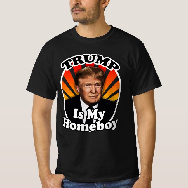 Camiseta El retro Donald Trump es mi hogar (Anverso)