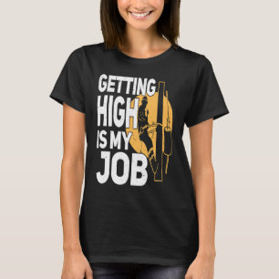 Camiseta El retro eléctrico Lineman Journeyman se está poni