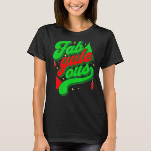 Camiseta ¡El retro Groovy Fab delicioso! Fabulous Yule Log
