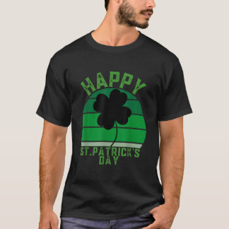 Camiseta El retro irlandés Sunset Shamrock Feliz Día de San