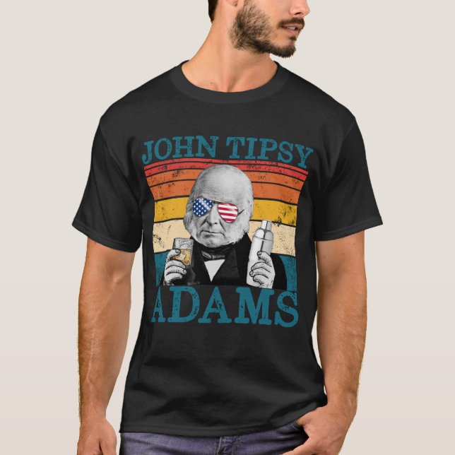 Camiseta El retro John Tipsy Adams Presidente John Quincy A (Anverso)