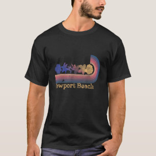 Camiseta El retro Newport Beach Tropical Flowers 80's Style