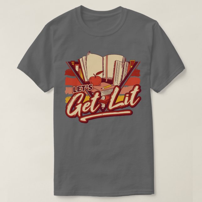 Camiseta El retro nos lleva a la literatura de los libros d (Diseño del anverso)