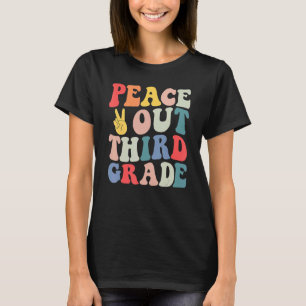 Camiseta El Retro Pastel de 3er Grado de Paz Feliz Día Ou